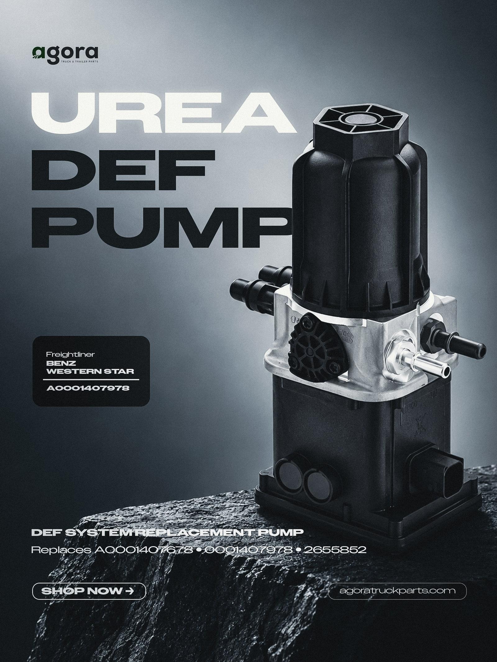Agora Truck Parts DEF pump campaign design.